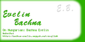 evelin bachna business card